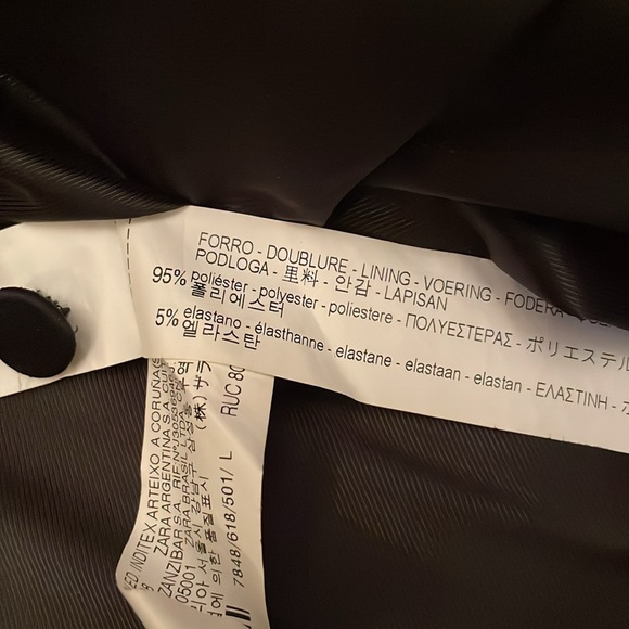 ZARA Woman Striped Bottle Green Blazer - Picture 9 of 11